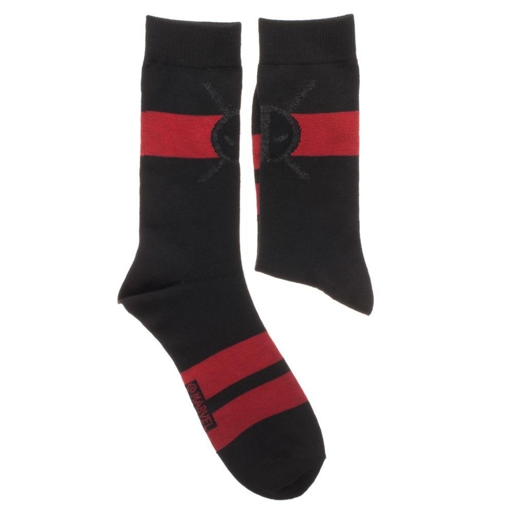 Deadpool Metallic Yarn 2 Pairs Socks Set Pack - Picture 3 of 8